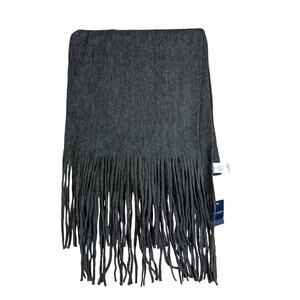 NWT Lucky Brand Fringe Unisex Gray Scarf Polyester Acrylic - One Size